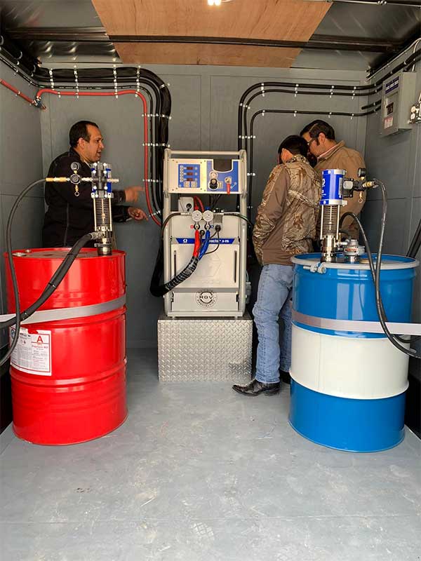 Spray foam equipment repair and servicing